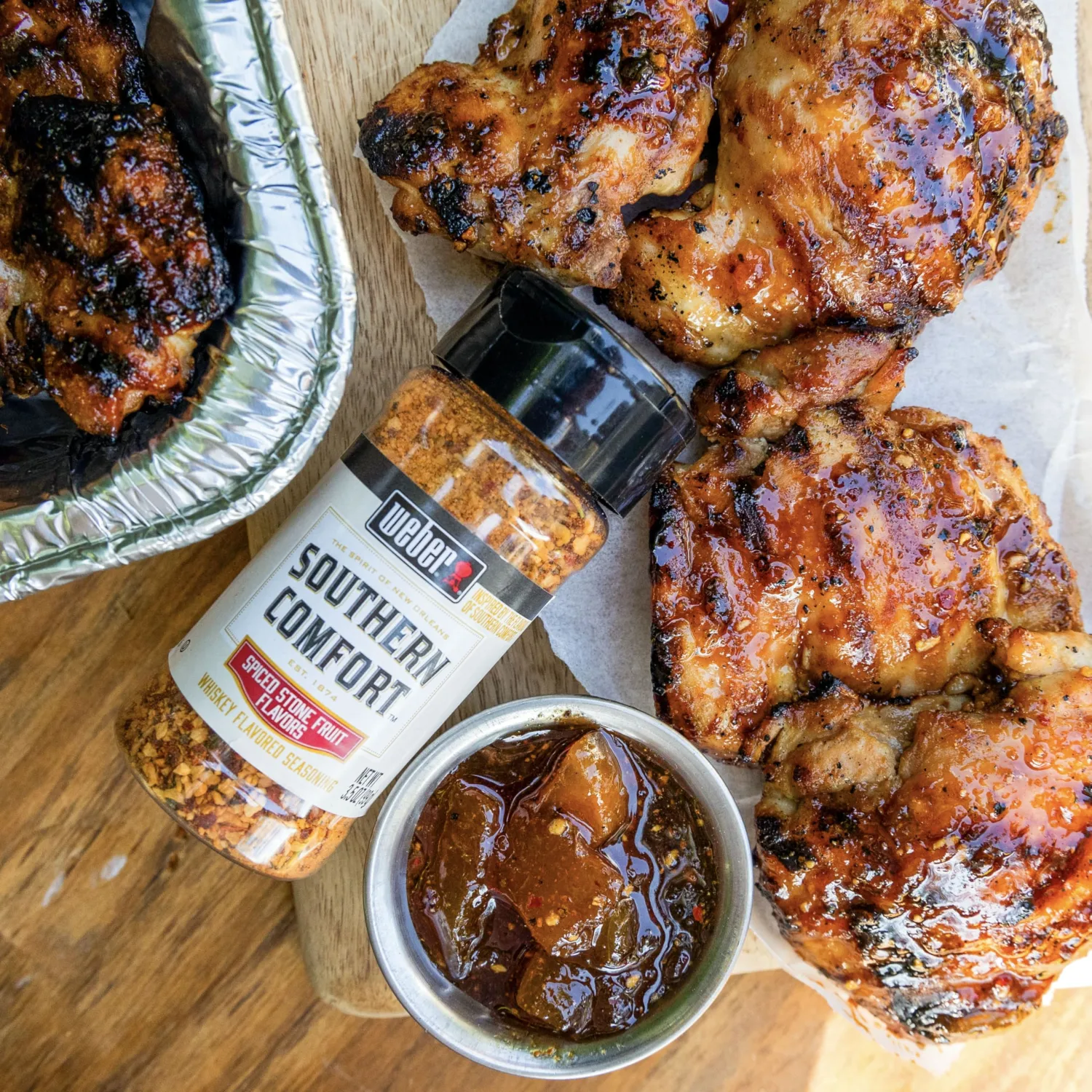 Weber Southern Comfort Whiskey Flavored BBQ Seasoning, 3.5 Ounce
