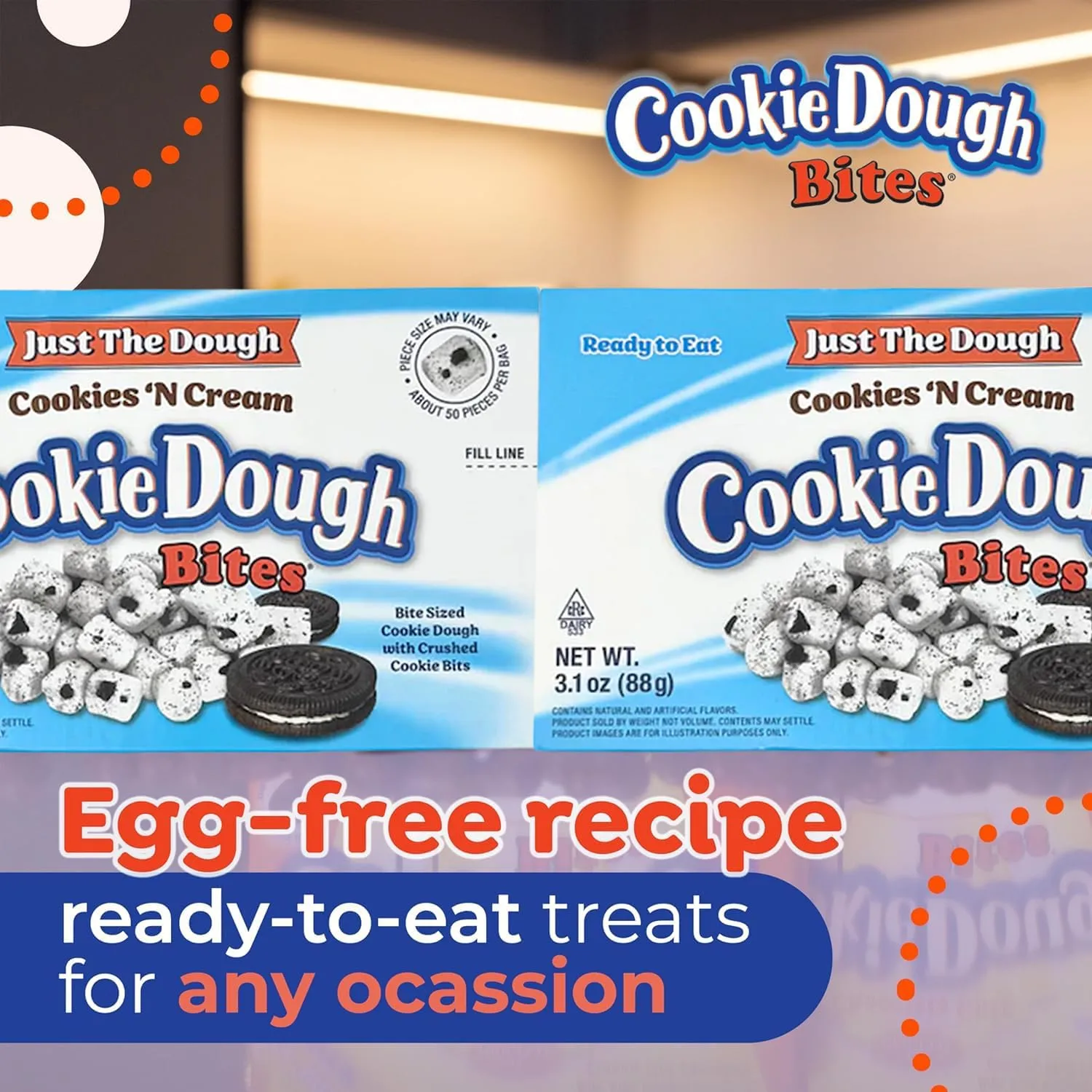 Just the Dough Cookies & Cream 3.1 oz