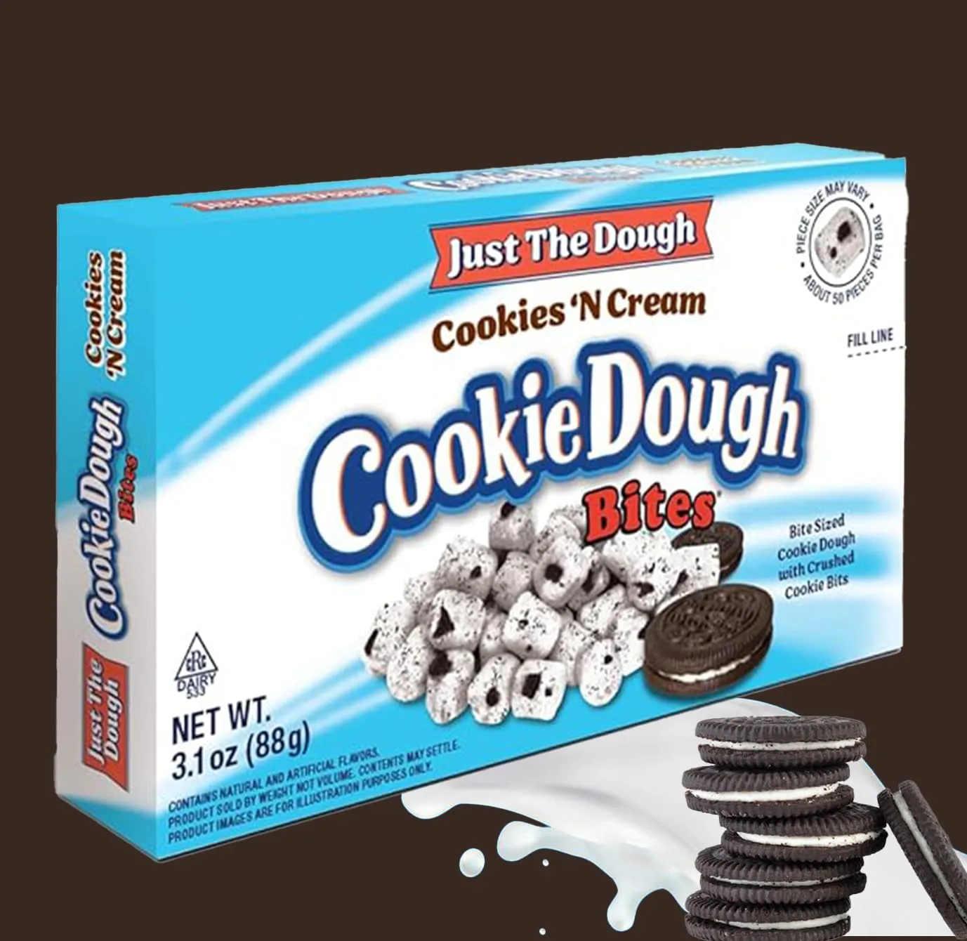 Just the Dough Cookies & Cream 3.1 oz