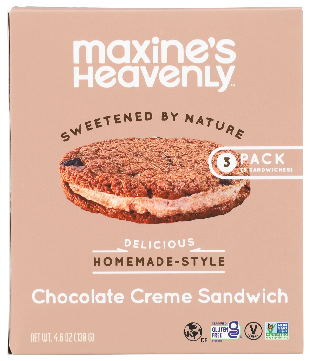 MAXINES HEAVENLY COOKIES Chocolate Creme Sandwich Cookie, 4.6 OZ