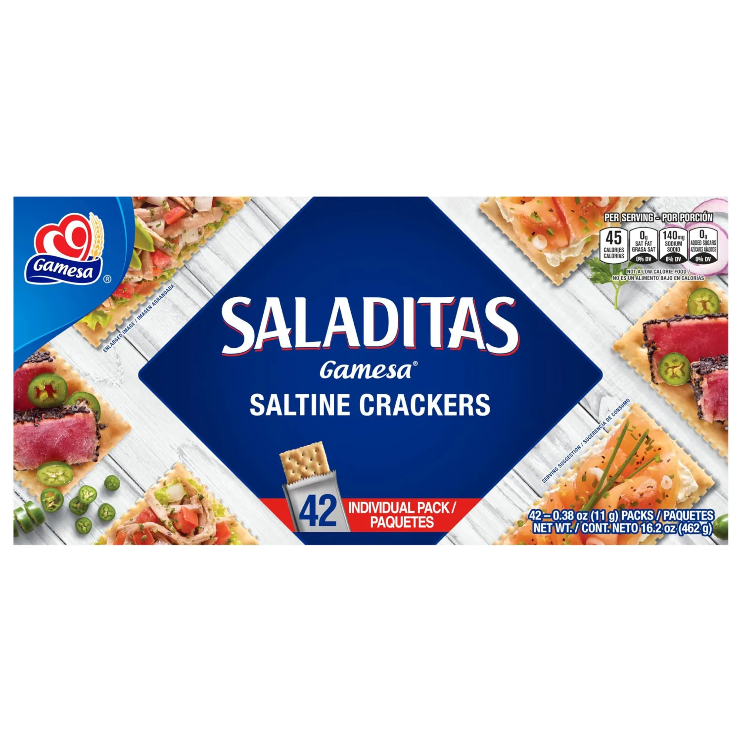Gamesa Saladitas Crackers, 42 Count (Pack of 1)
