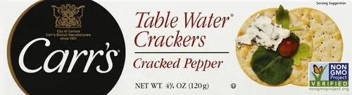 Carr's Table Water Crackers, Cracked Pepper, 4.25 Oz