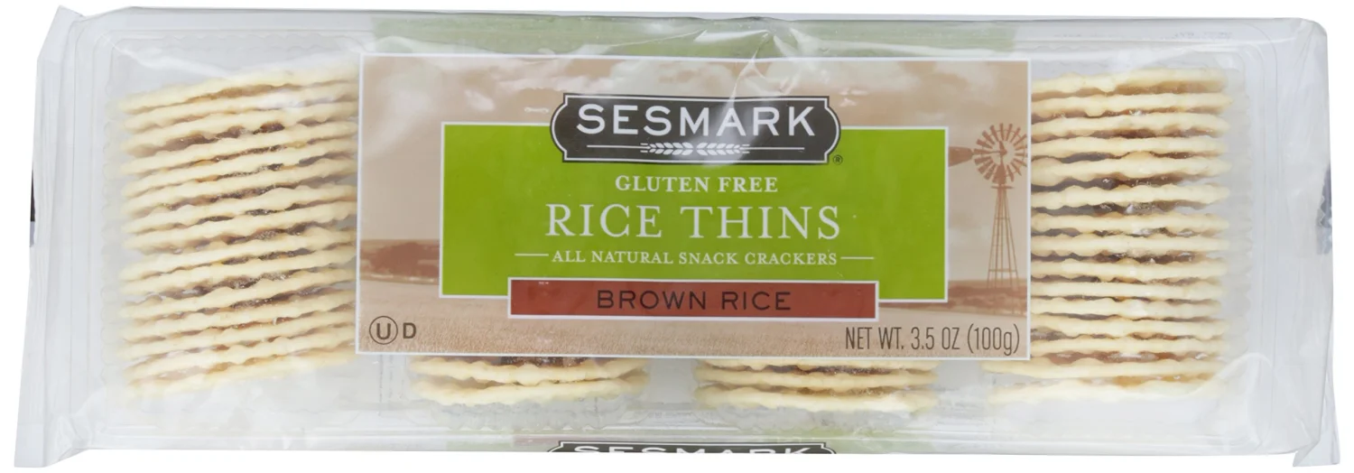 Sesmark, Rice Thins, Brown Rice, 3.5 oz