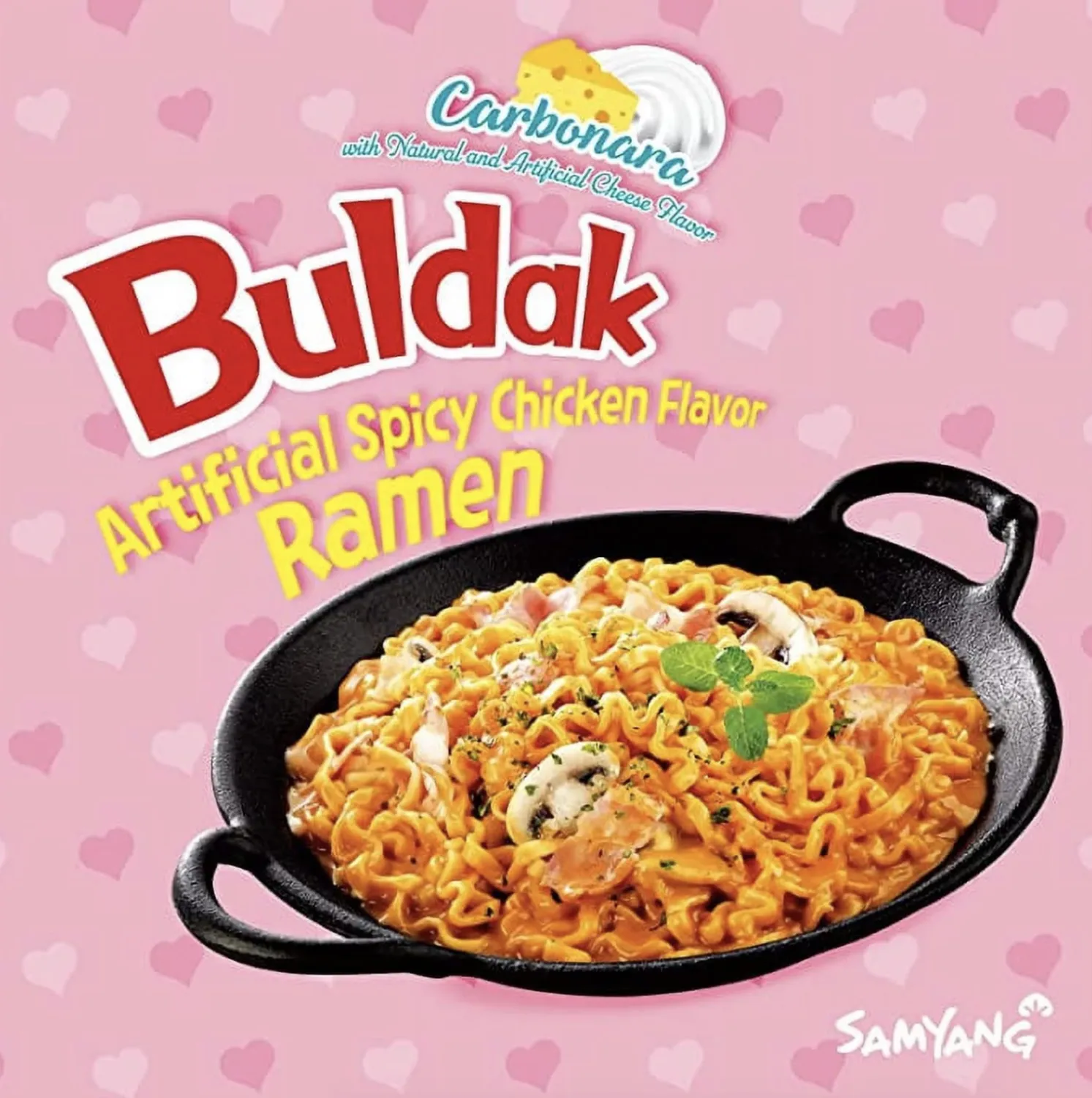 Samyang Buldak Hot Spicy Chicken Ramen Noodle Korean Stir-Fried Ramen, Carbonara & Habanero Lime Flavor, 1 Pack for Each Flavor (5, Carbonara, Cream Carbonara, Kimchi, Quattro Cheese, Original)