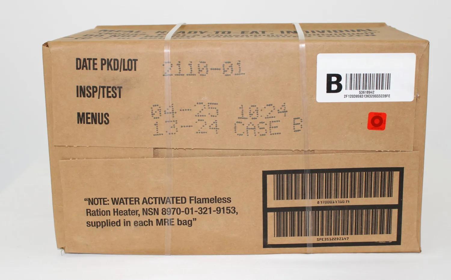Wornick MRE Meals Ready to Eat 2024,2025 Inspection Date or Better, Emergency Food Supply, Survival Camping Outdoor Meals 12 Pack (B Case, 1, Count)
