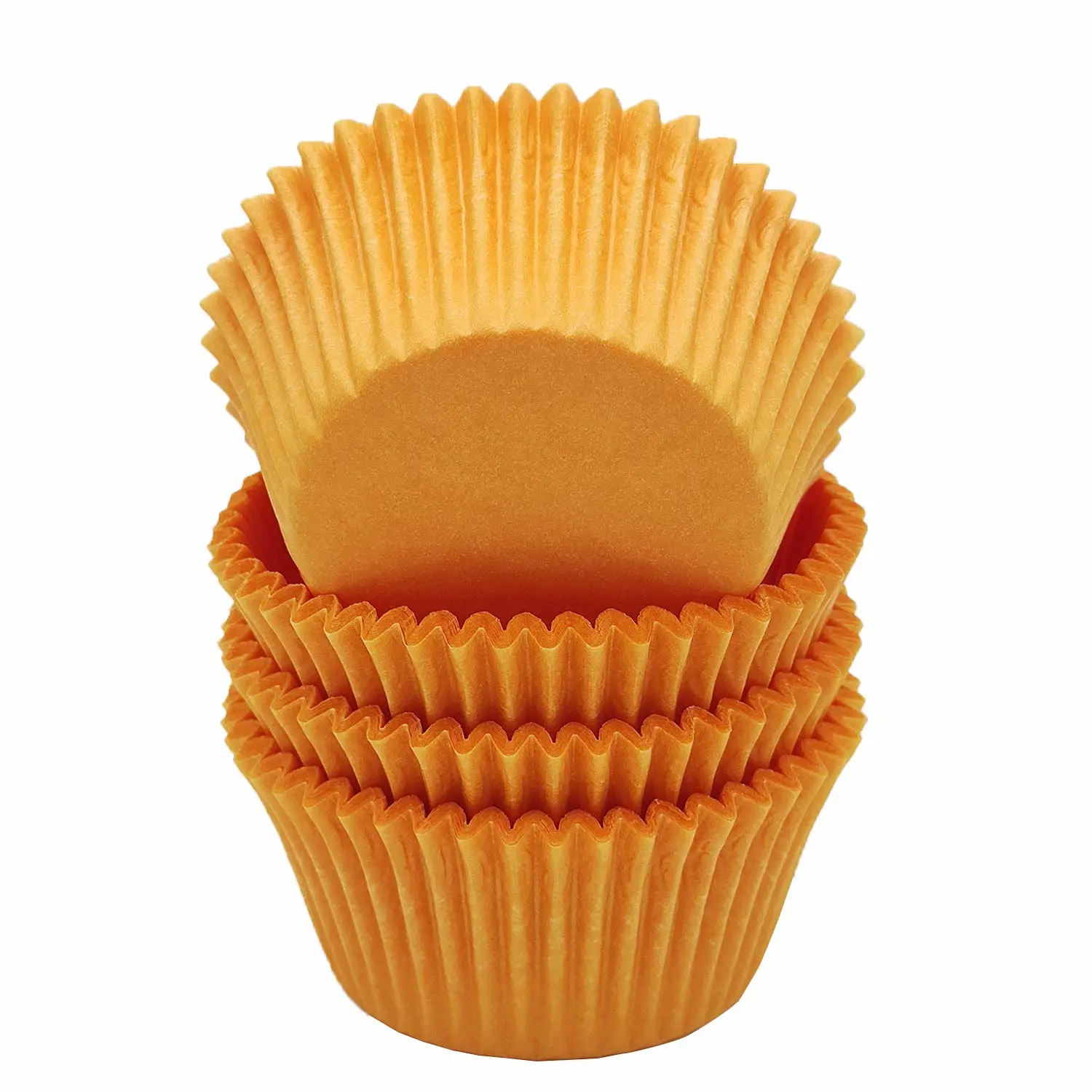 Premium Orange Greaseproof Cupcake Liners Muffin Paper Baking Cups Standard Size, 100-Count