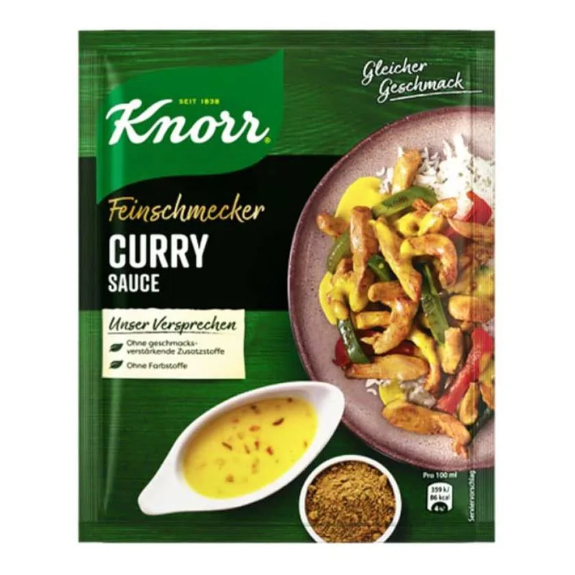 Knorr - Gourmet Curry Sauce (Feinschmecker Curry Sauce) | Total Weight 47 Grams