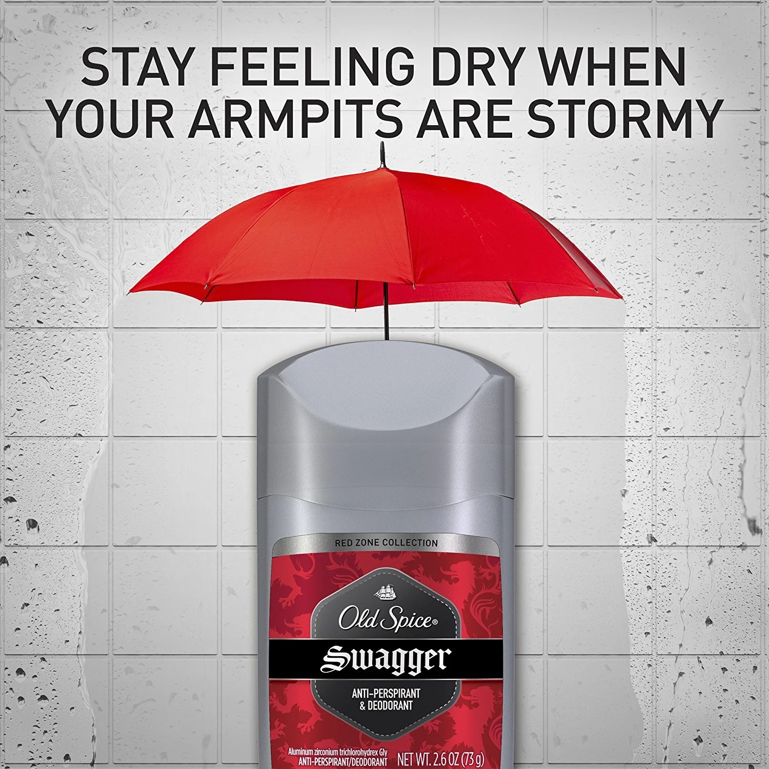 Old Spice Antiperspirant Deodorant for Men, 24/7 Sweat & Odor Protection, 24/7 Lasting Freshness, Invisible Solid, Swagger with Cedarwood Scent, 2.6 oz (Pack of 2)