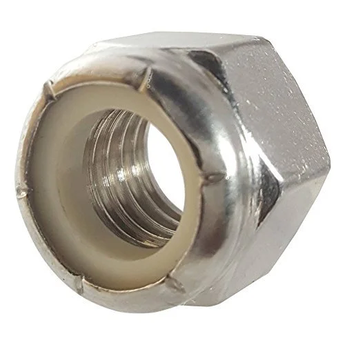Nylon Insert Hex Lock Nuts - #8-32 (100-Pack) Stainless Steel 18-8, Plain Finish, Corrosion-Resistant, Durable Multi-Use Hardware Nuts - Secure Fastening with Hex Socket Drive