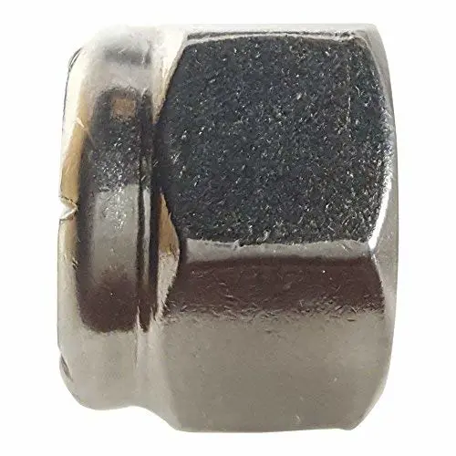 Nylon Insert Hex Lock Nuts - #8-32 (100-Pack) Stainless Steel 18-8, Plain Finish, Corrosion-Resistant, Durable Multi-Use Hardware Nuts - Secure Fastening with Hex Socket Drive