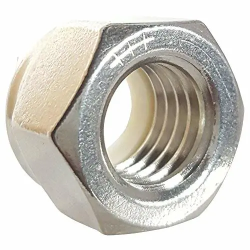 Nylon Insert Hex Lock Nuts - #8-32 (100-Pack) Stainless Steel 18-8, Plain Finish, Corrosion-Resistant, Durable Multi-Use Hardware Nuts - Secure Fastening with Hex Socket Drive