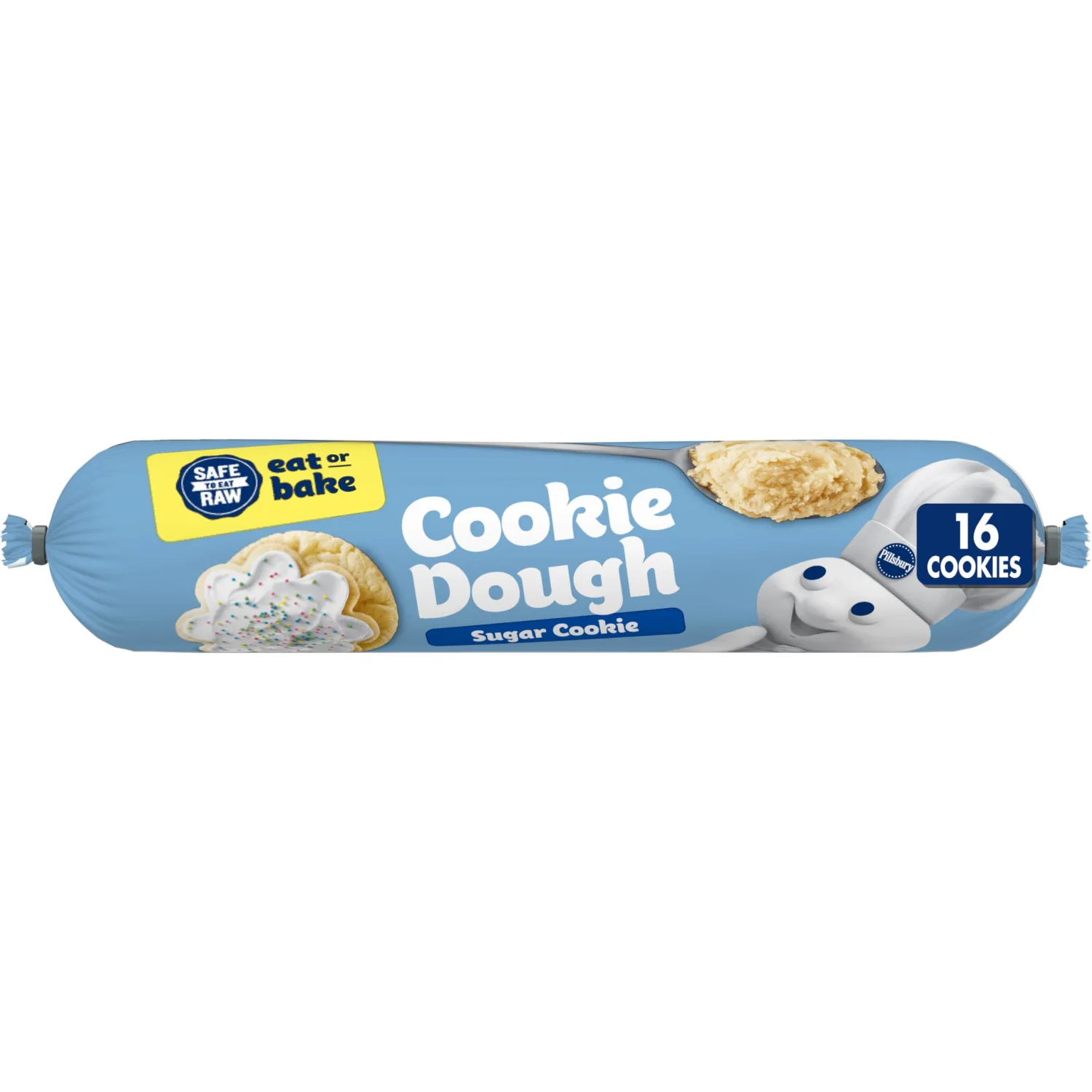 Pillsbury Ready To Bake Refrigerated Cookie Dough, Sugar Cookie, 16.5 oz