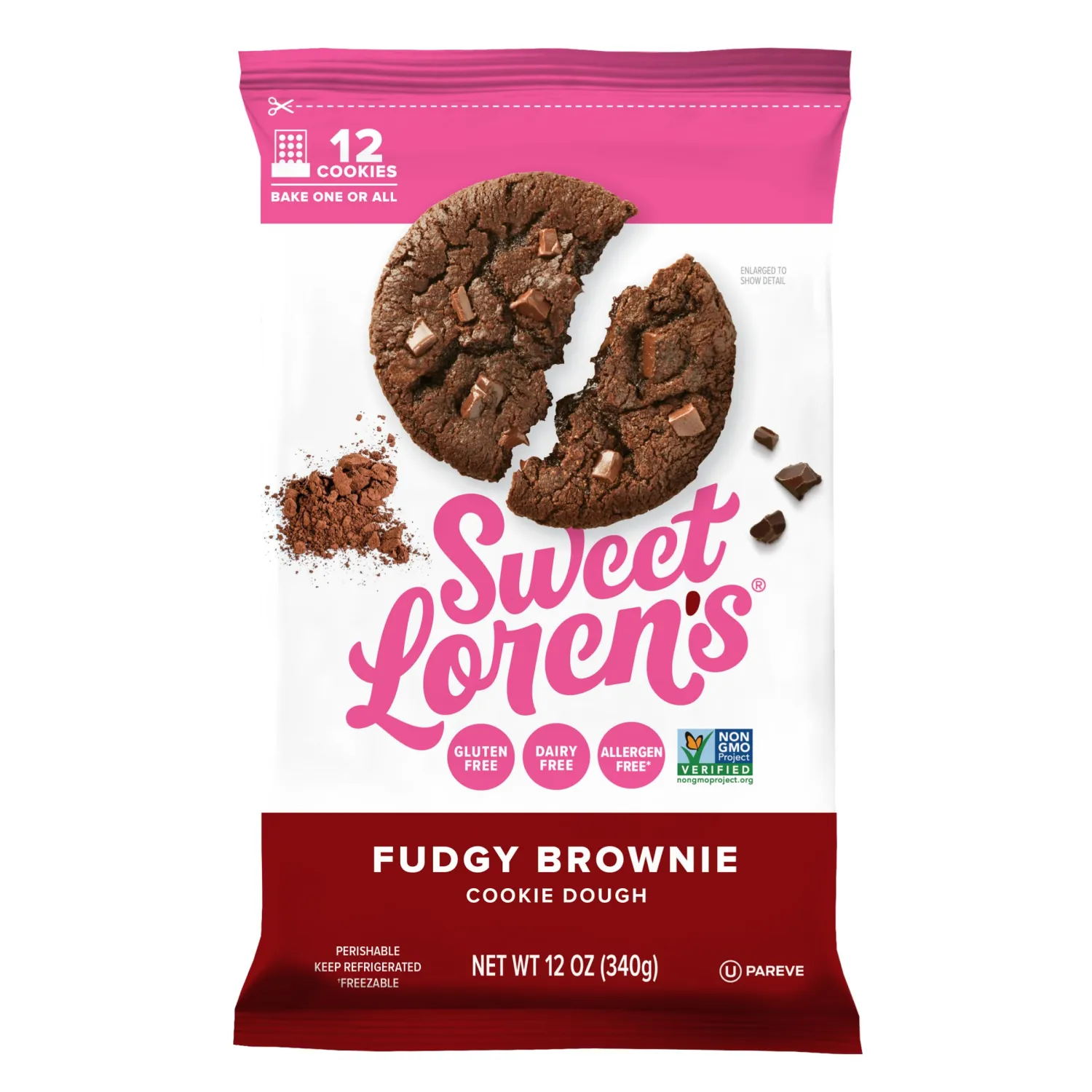 Sweet Loren's Gluten Free & Vegan Fudgy Brownie Cookie Dough