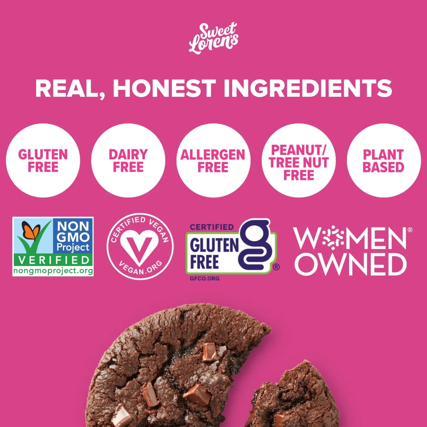 Sweet Loren's Gluten Free & Vegan Fudgy Brownie Cookie Dough