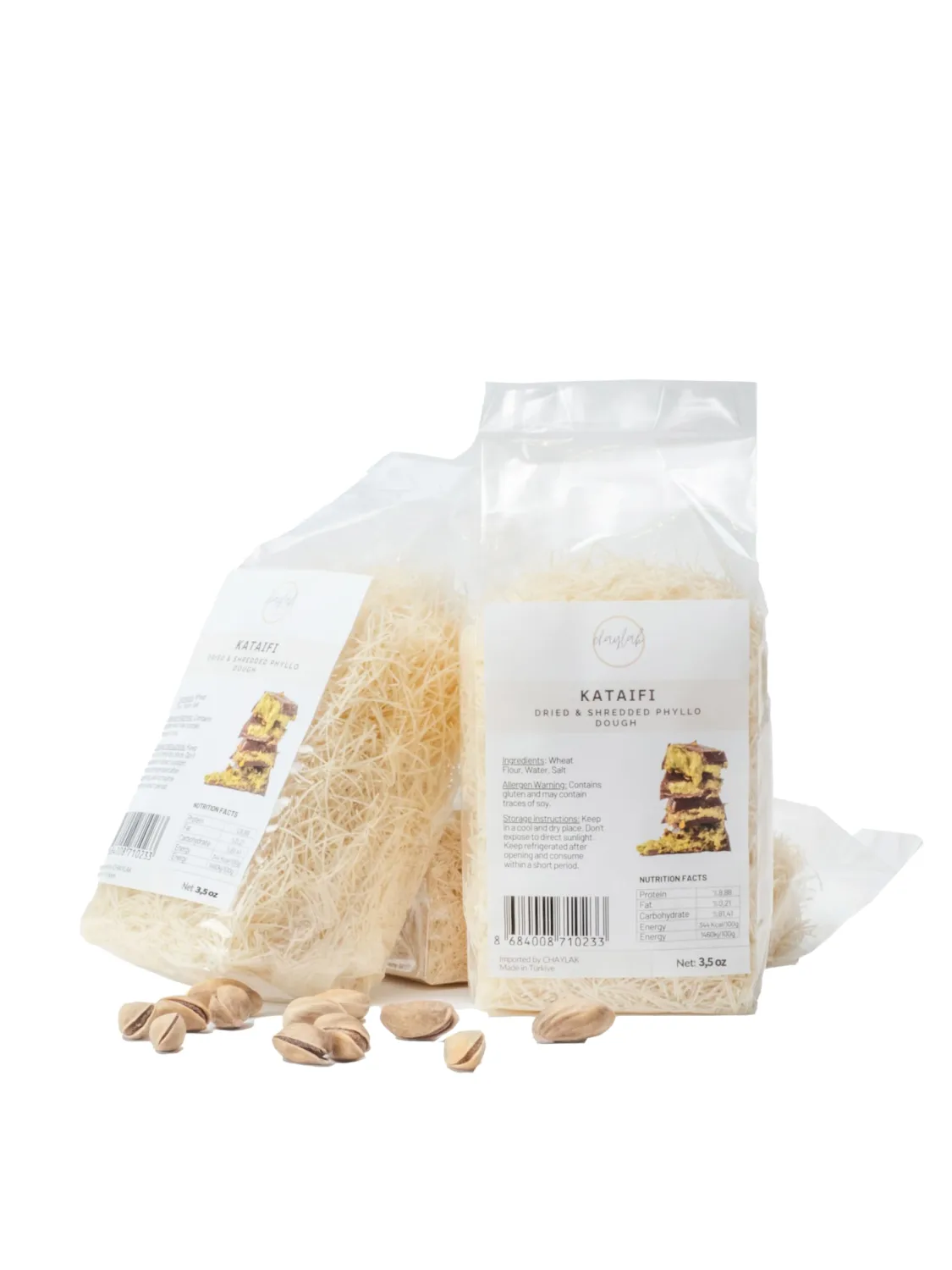Kataifi, Knafeh, Kataifi Shredded Fillo Dough, Dried & Shredded Phyllo Dough for Viral Dubai Chocolate Bar Pistachio, Kadayif (3.5 oz)