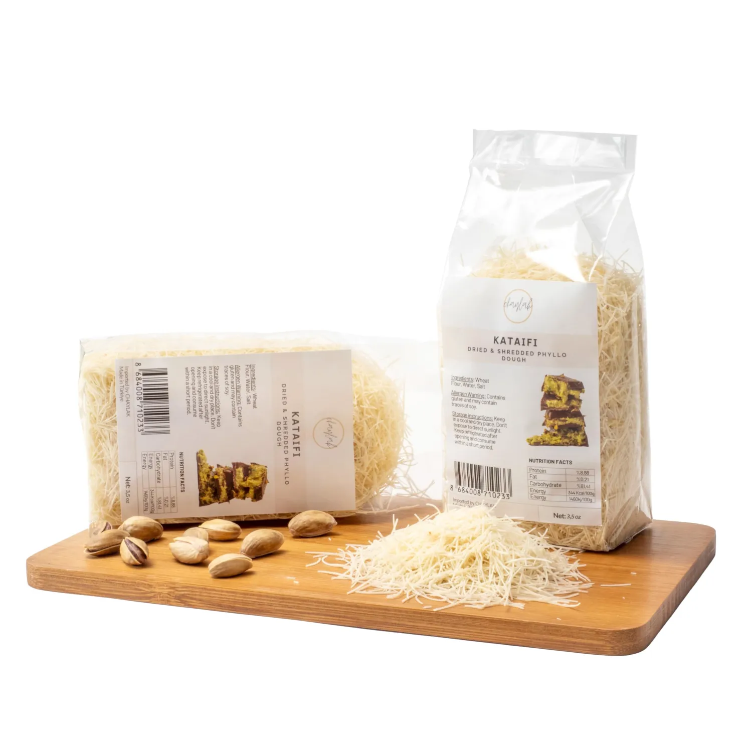 Kataifi, Knafeh, Kataifi Shredded Fillo Dough, Dried & Shredded Phyllo Dough for Viral Dubai Chocolate Bar Pistachio, Kadayif (3.5 oz)