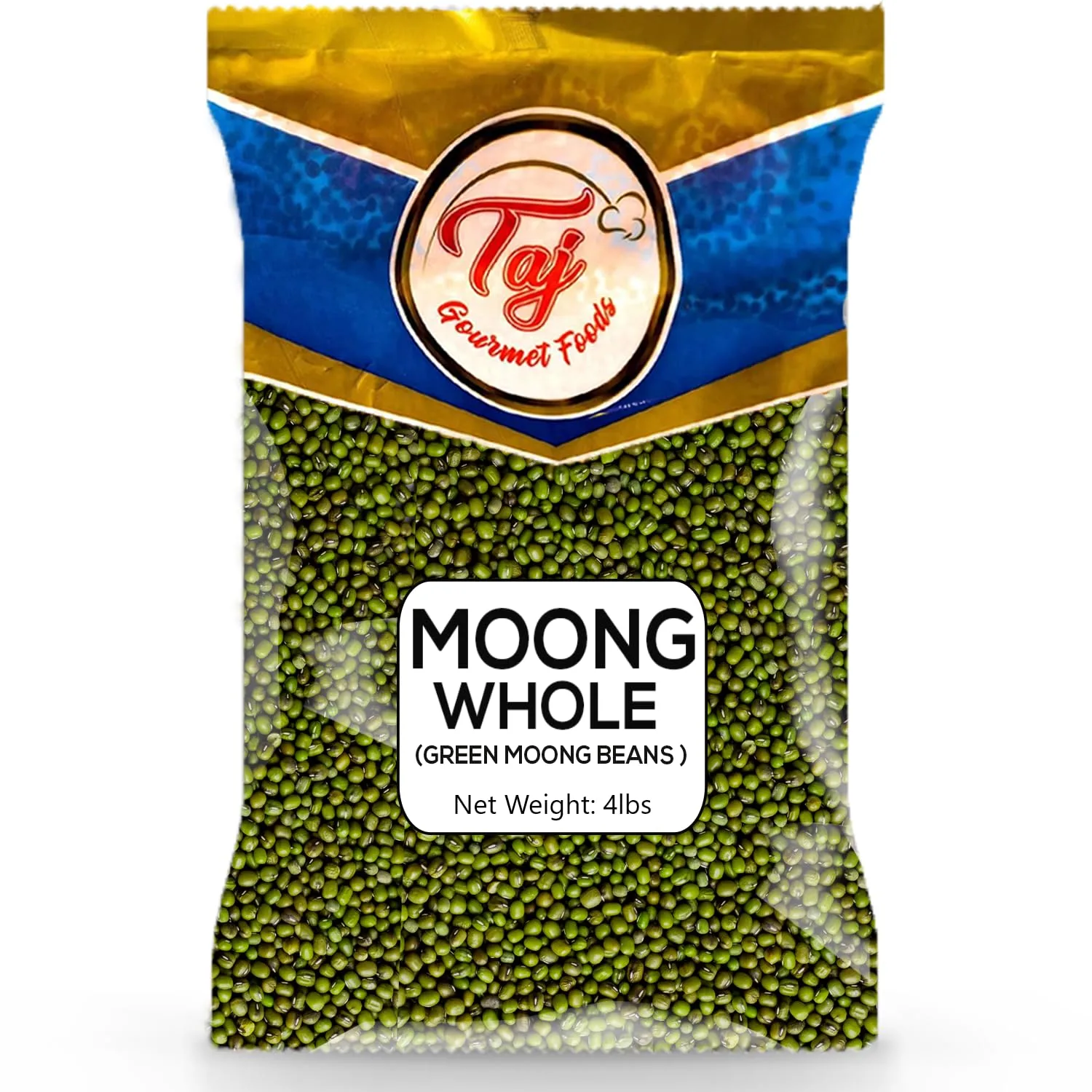 TAJ Moong Whole 4-Pounds (Sprout Ready) Whole Mung Beans