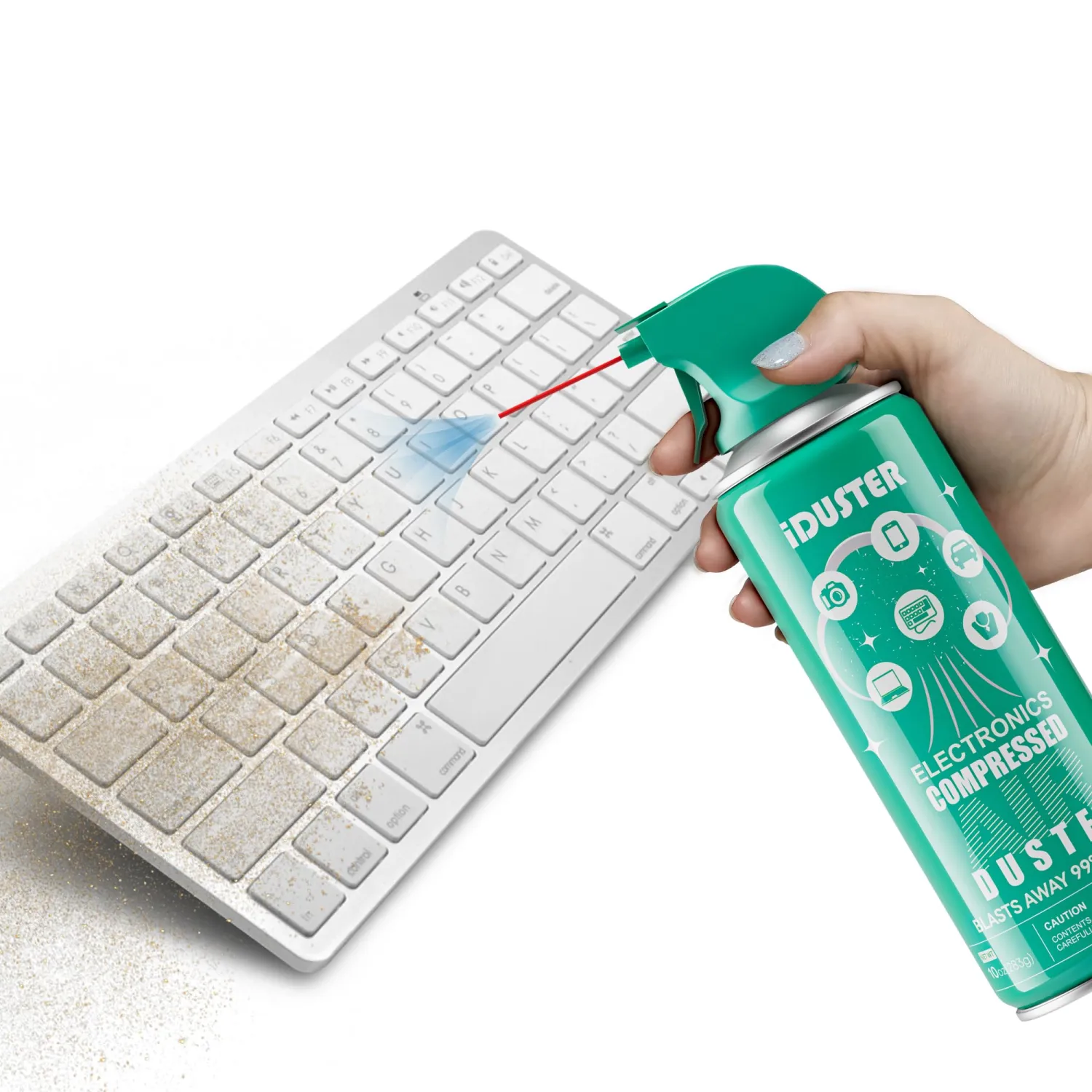Disposable Compressed Duster, Computer Cleaner, Keyboard Cleaner, 1 Pack, 10 oz