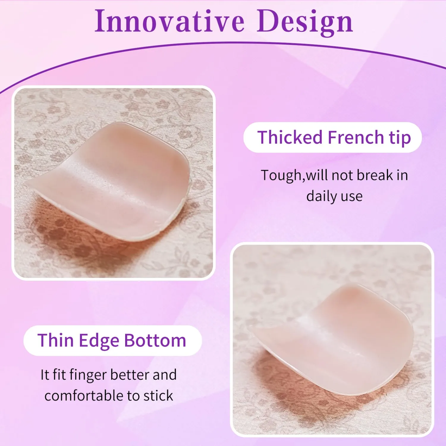 240pc Press on Toenails for Women Toe Press on Nails French Tip Toe Nail Press ons with Adhesive Tabs, Glue on Fake Toe Nail Tips False Acrylic Toenails Press ons Artifitial Fake Toenails