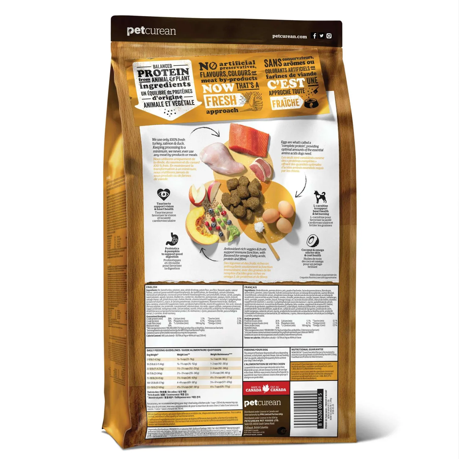 Now Fresh Grain-Free, Dry Dog Food, Real Meat and Fish, Turkey, Salmon and Duck Adult Recipe, All Breed Size, 3.5 lb Bag