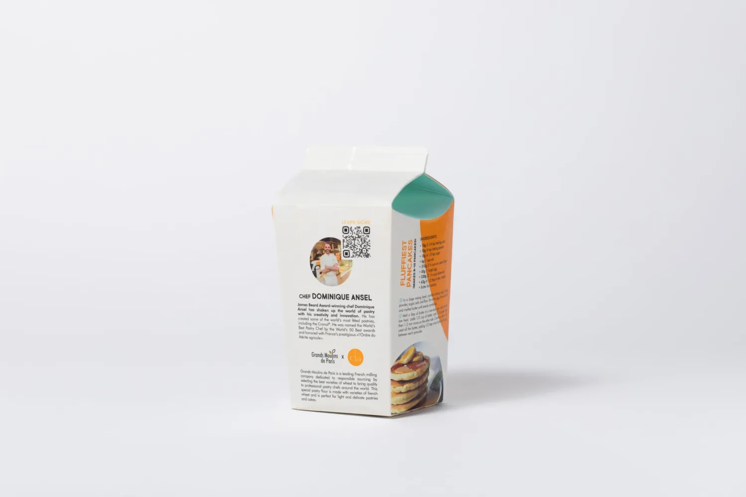Fine French Pastry Flour, 2 Pack, by Dominique Ansel & Grands Moulins De Paris, T55 Soft White Wheat Flour From France, Ideal for Baking Pancakes, Sponge Cakes and Light and Airy Pastries, 1.65lb Carton, Pack of 2