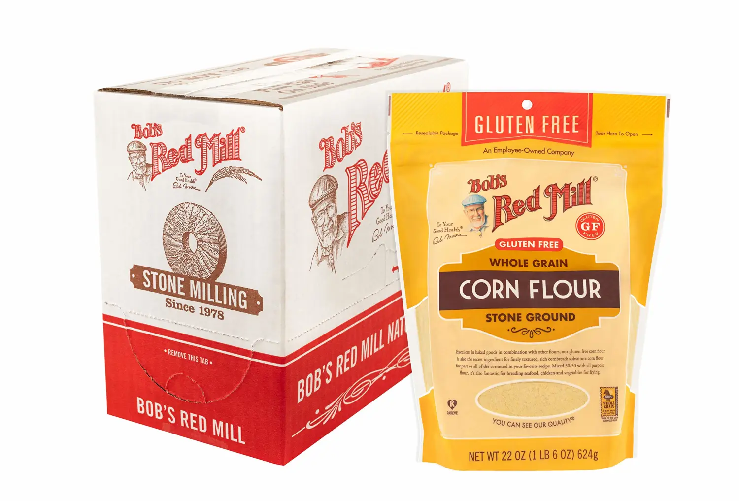 Bob's Red Mill Corn Flour, Whole Grain, Gluten Free, 22 Ounces (Pack Of 4)
