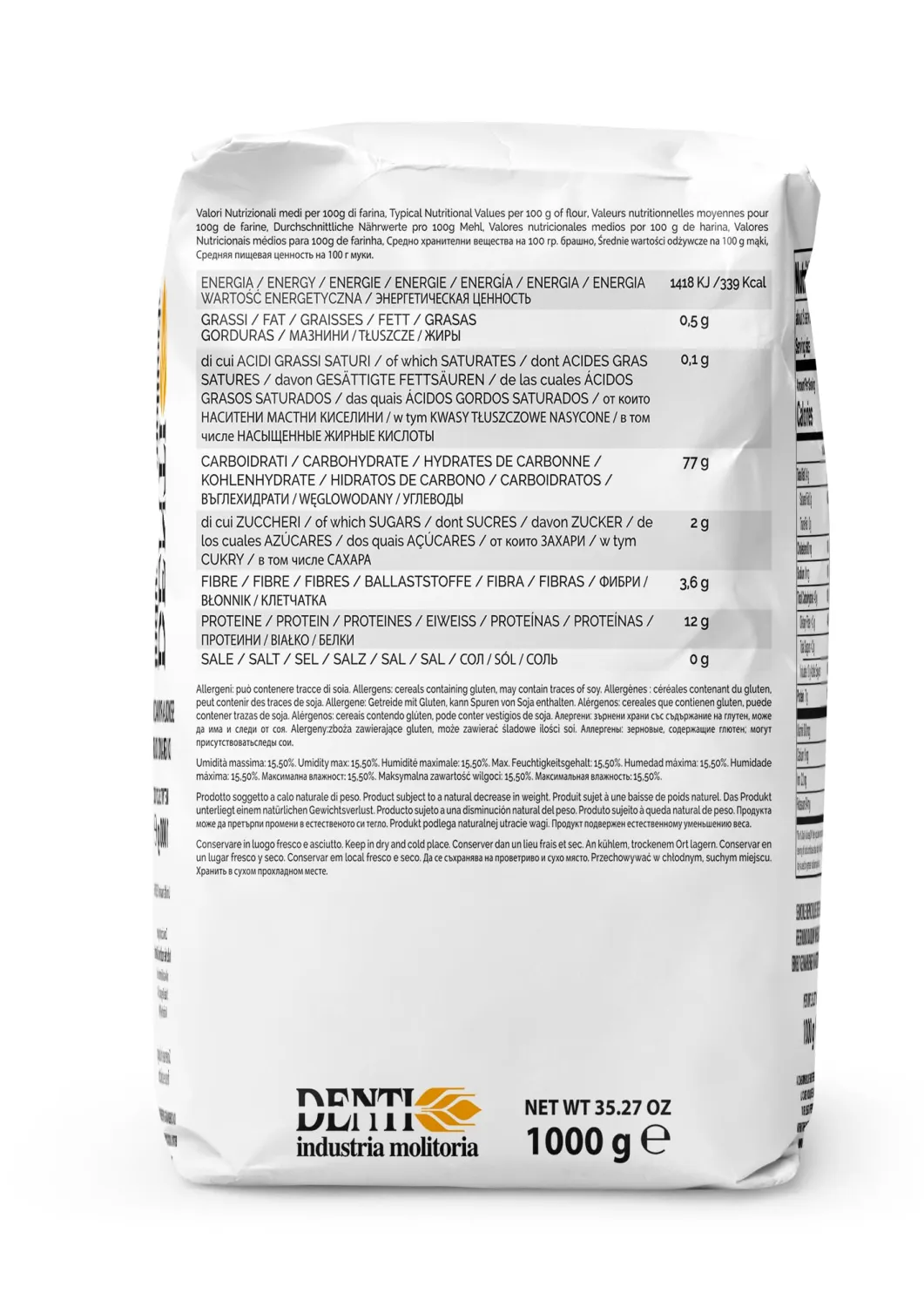 Semola Flour, Finer Ground Semolina Rimachinata for Fresh Pasta, Bread, Gnocchi (Finer Ground, Non-GMO, Product of Italy) 2.2 Lb.