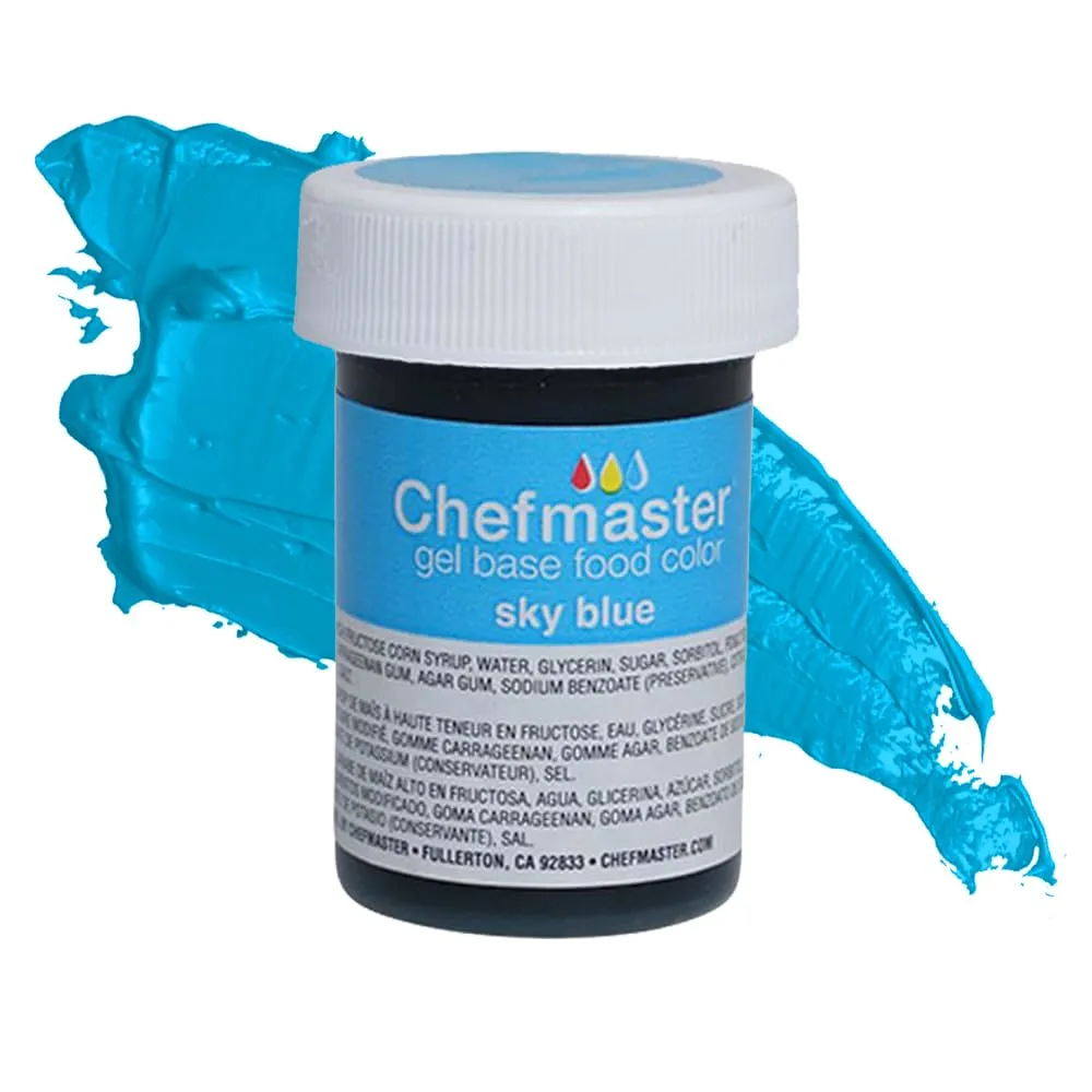 Chefmaster Gel Food Color, 1-Ounce, Sky Blue
