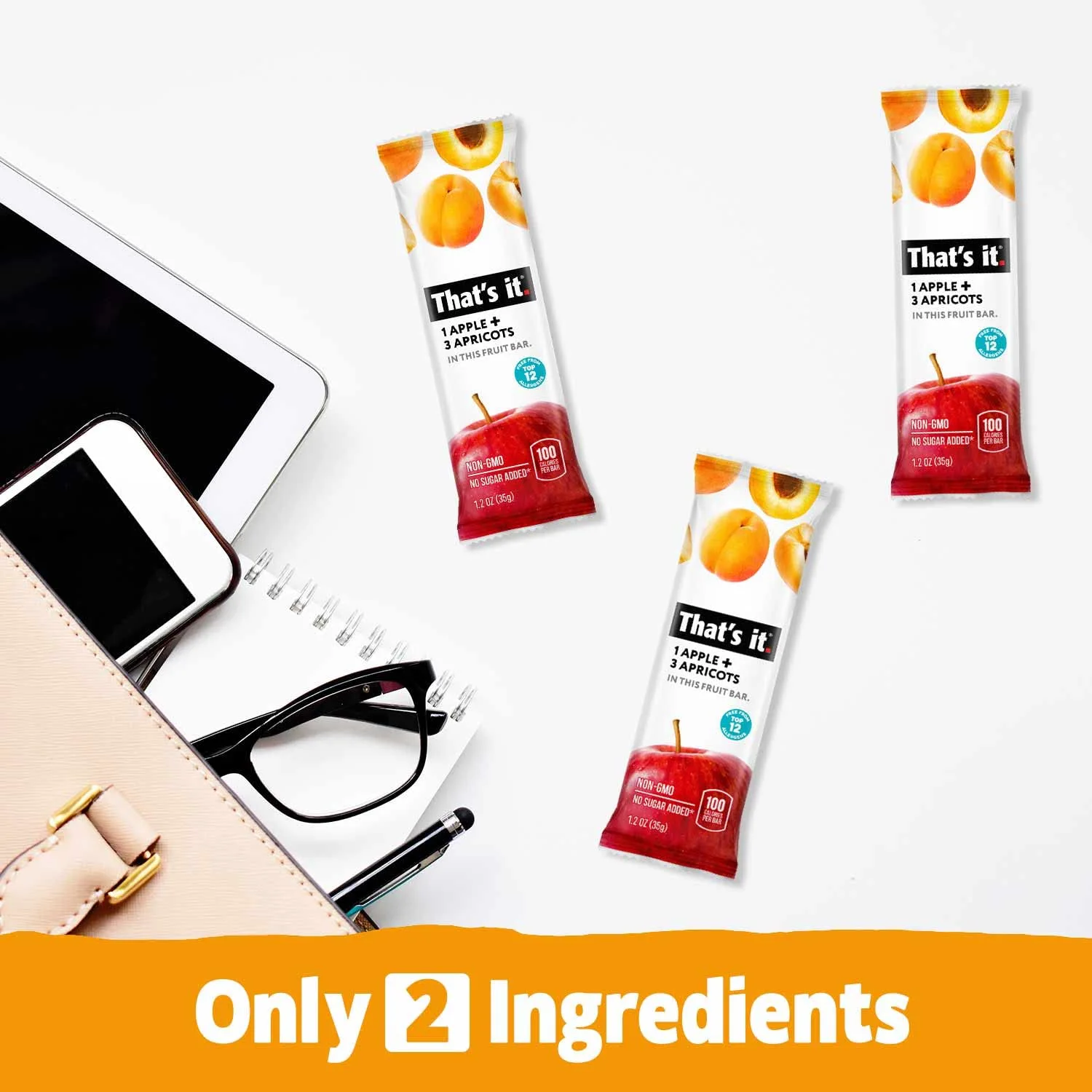 That's it. (36 Count) Variety Pack | Apricot, Pear, and Pineapple Flavors | 100% Natural Real Fruit Bars Plant-based, Vegan, Gluten-free, No Added Sugar, Top 12 Allergen Free