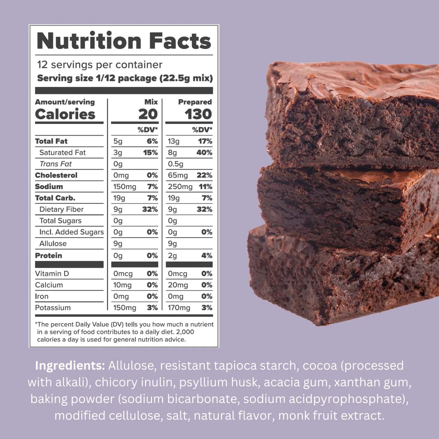 Scotty's Everyday - Keto Fudge Brownie Mix - 1g Net carbs, 0g Added Sugar, Gluten-Free, High Fiber - No Nut Flours - 9.05oz, Pack of 1