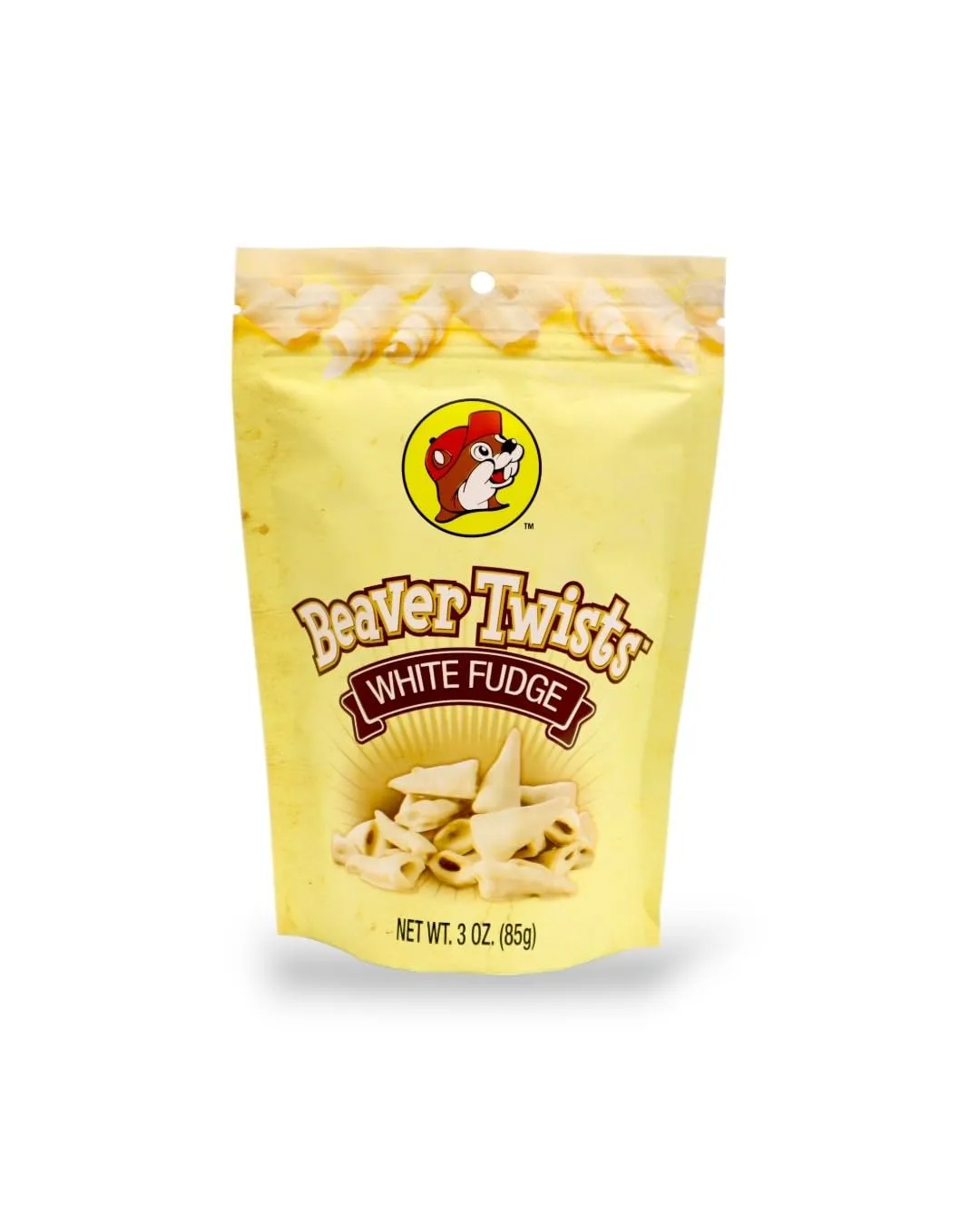 Buc-ee's Beaver Twists, White Fudge | White Fudge Beaver Twists | 3 Oz | Buc-ee's Snacks | Buc-ee's Beaver Nuggets, Full Size