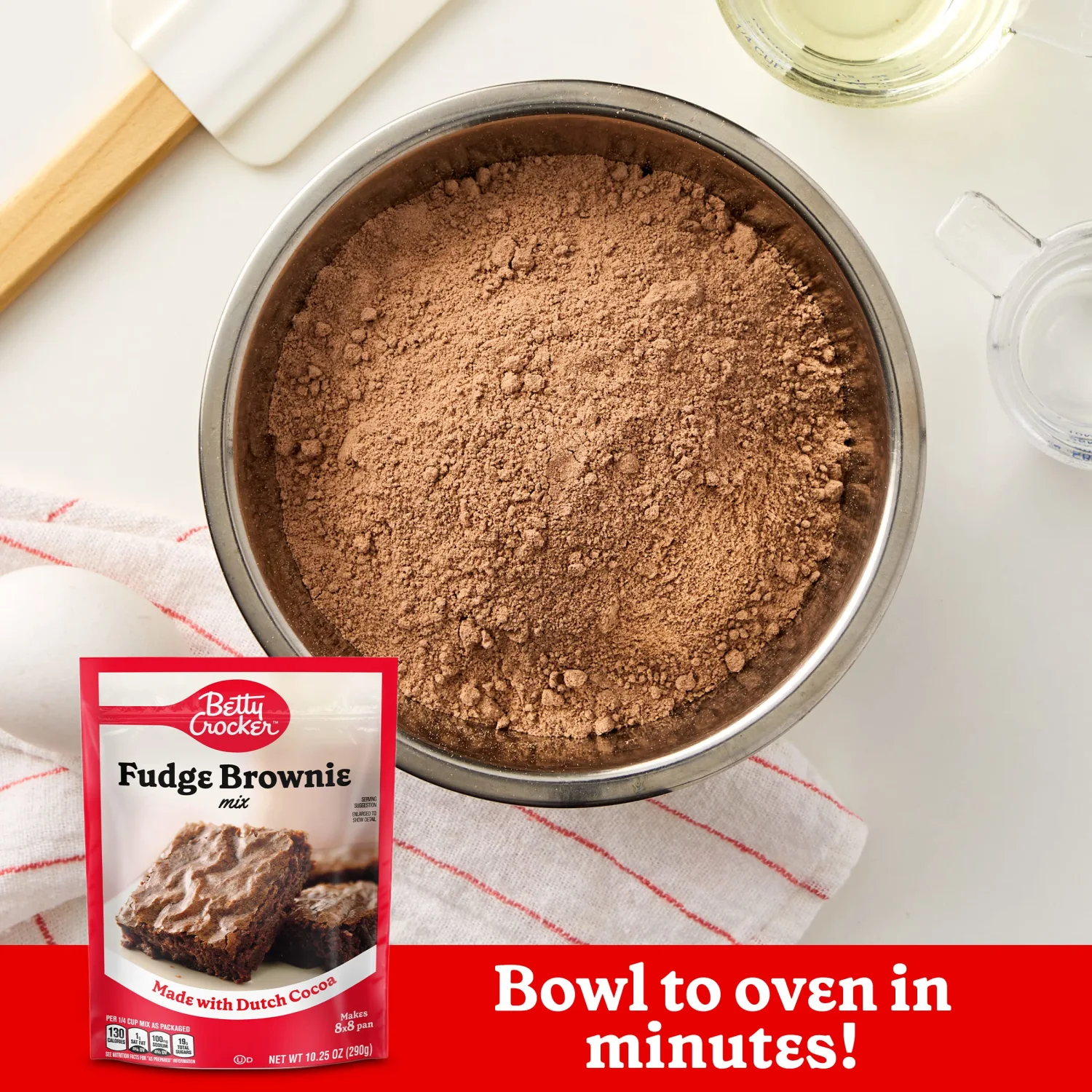 Betty Crocker Ready to Bake Fudge Brownie Baking Mix, 10.25 oz. (Pack of 8)