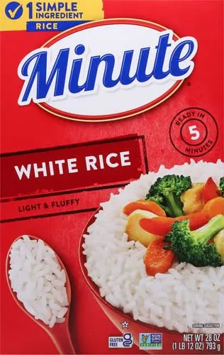 Minute White Rice, Instant White Rice for Quick Dinner Meals, 28-Ounce Box
