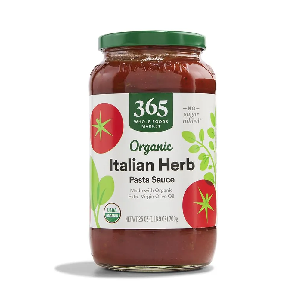 365 by Whole Foods Market, Organic Italian Herb Pasta Sauce, 25 Ounce