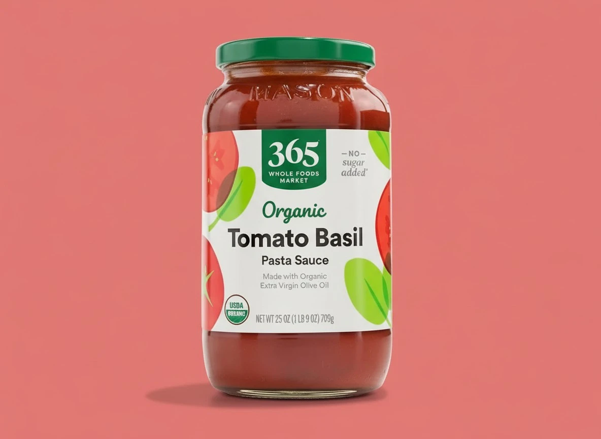 365 by Whole Foods Market, Organic Tomato Basil Pasta Sauce, 25 Ounce (Pack of 2)