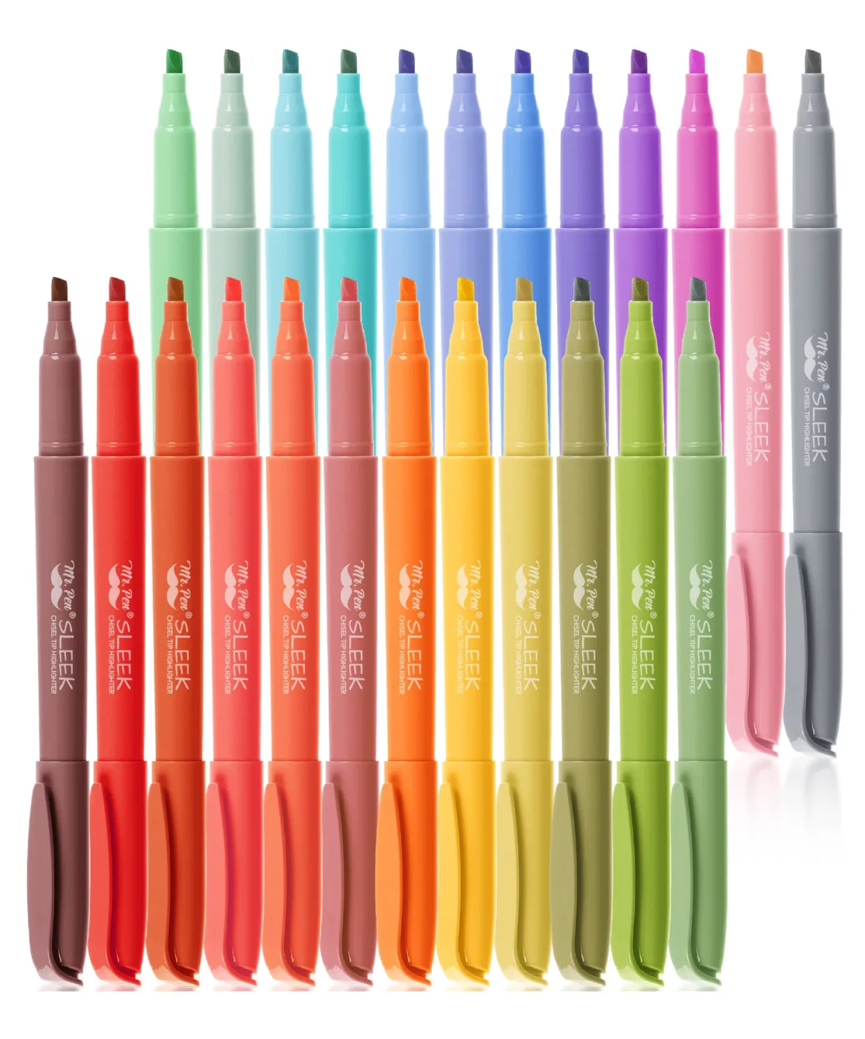 Mr. Pen- Pastel Highlighters, 24 Pack, Chisel Tip, Colorful, Cute Highlighters Assorted Colors, Quick Drying, Smear Resistant