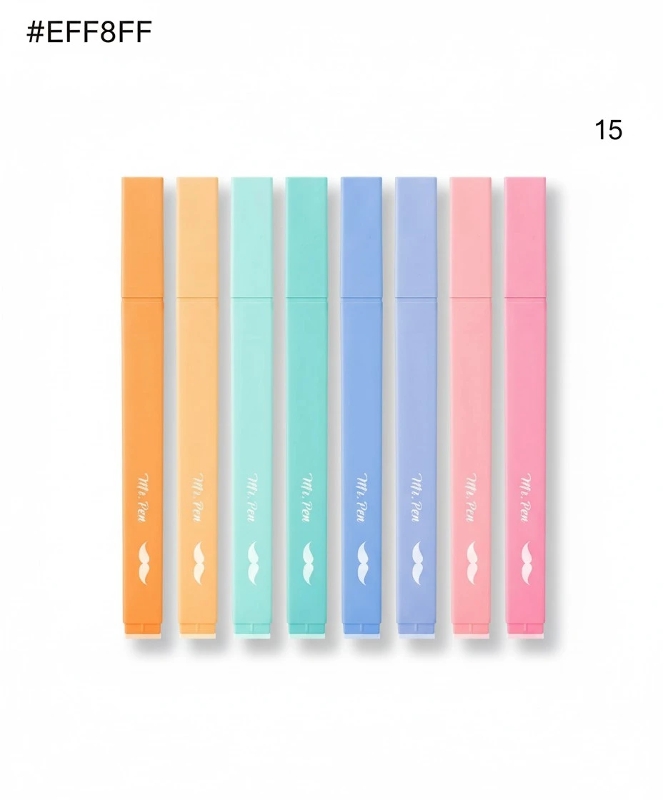 Mr. Pen Aesthetic Highlighters, 8 pcs, Chisel Tip, Assorted Colors, No Bleed Bible Highlighters