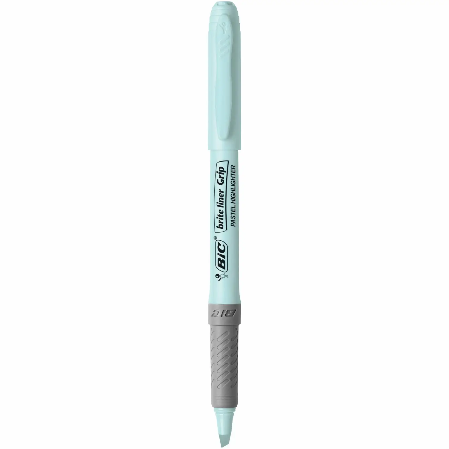BIC Brite Liner Grip Pocket MINI Highlighter, Pastel Ink Colors, Chisel Tip, 6 Count (Pack of 1)