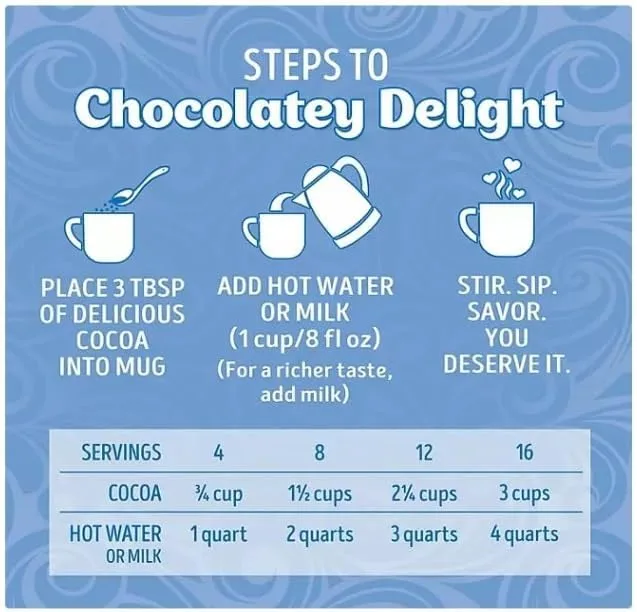Hot Chocolate Mix – Milk Chocolate Hot Cocoa Packets, 50-Count, with Spoon for Perfect Mixing