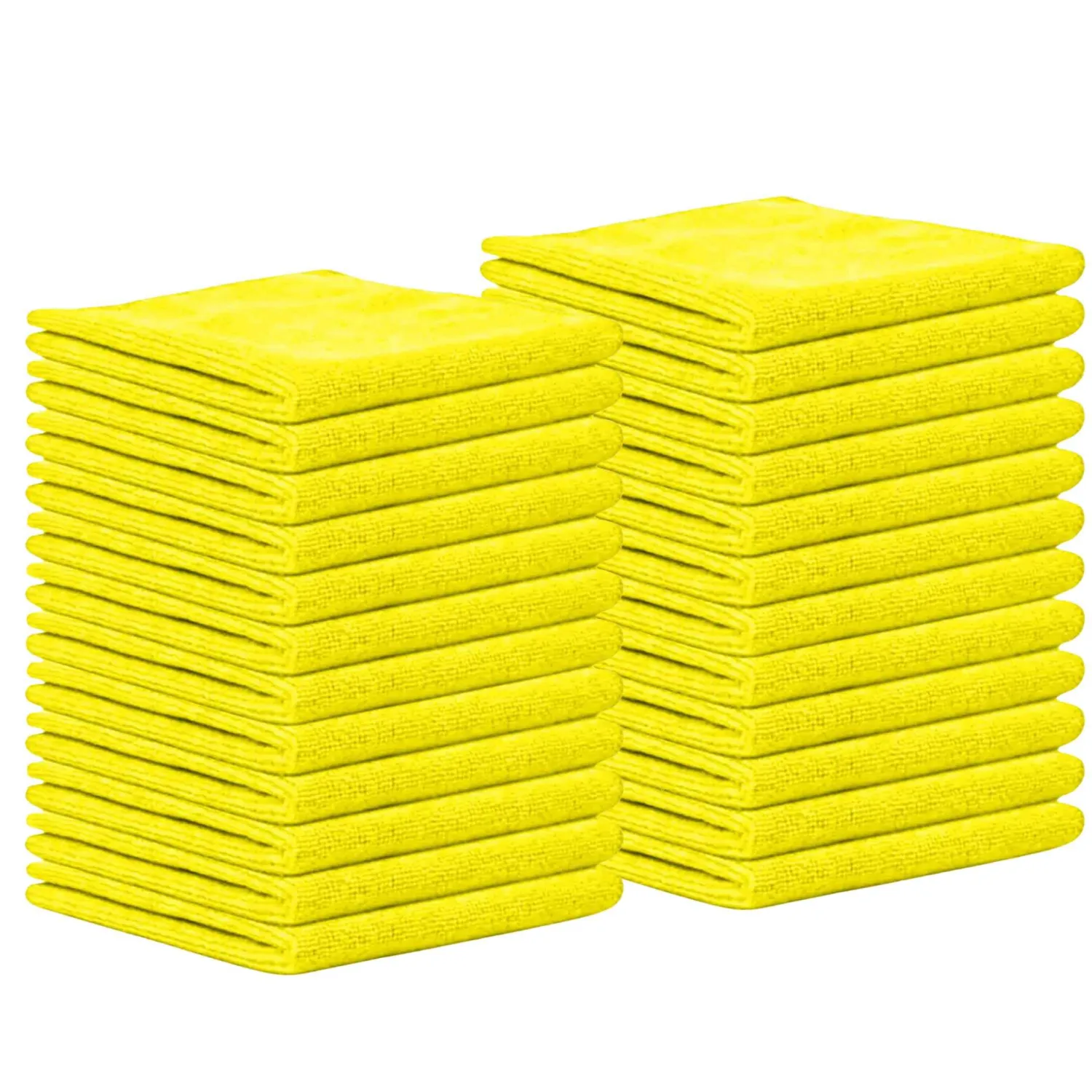 Microfiber Cleaning Cloth for Kitchen & households, Towels for Cars. (300gsm) (Pack of 24 Yellow)