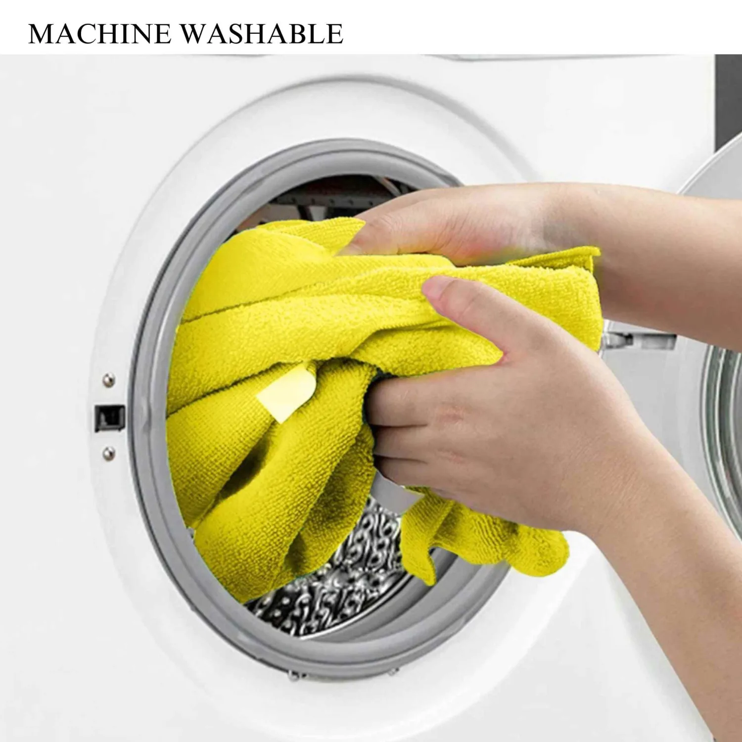 Microfiber Cleaning Cloth for Kitchen & households, Towels for Cars. (300gsm) (Pack of 24 Yellow)