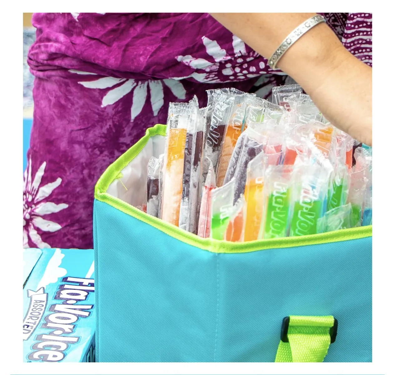 The Jel Sert Company Fla-Vor-Ice Assorted Flavors - Pack of 2-20 Ice Pops Per Box - 40 Total Ice Pops - 6 Fruity Flavors - Lemon Lime, Orange, Berry Punch, Strawberry, Tropical Punch, and Grape