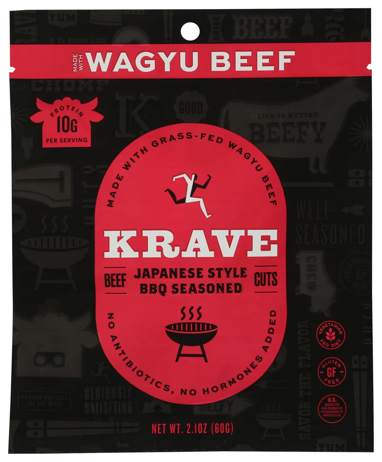 KRAVE JERKY Japanese Style BBQ Wagyu Beef Jerky, 2.1 OZ