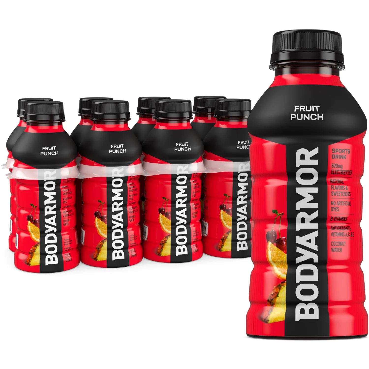 BODYARMOR Sports Drink Sports Beverage, Fruit Punch, 12 Fl Oz (Pack of 8)