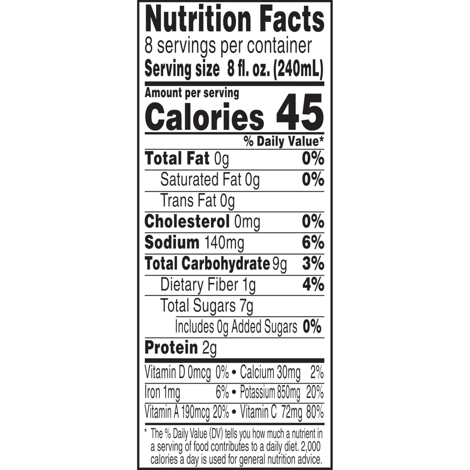 V8 Low Sodium Original 100% Vegetable Juice, 64 fl oz Bottle (Pack of 3)