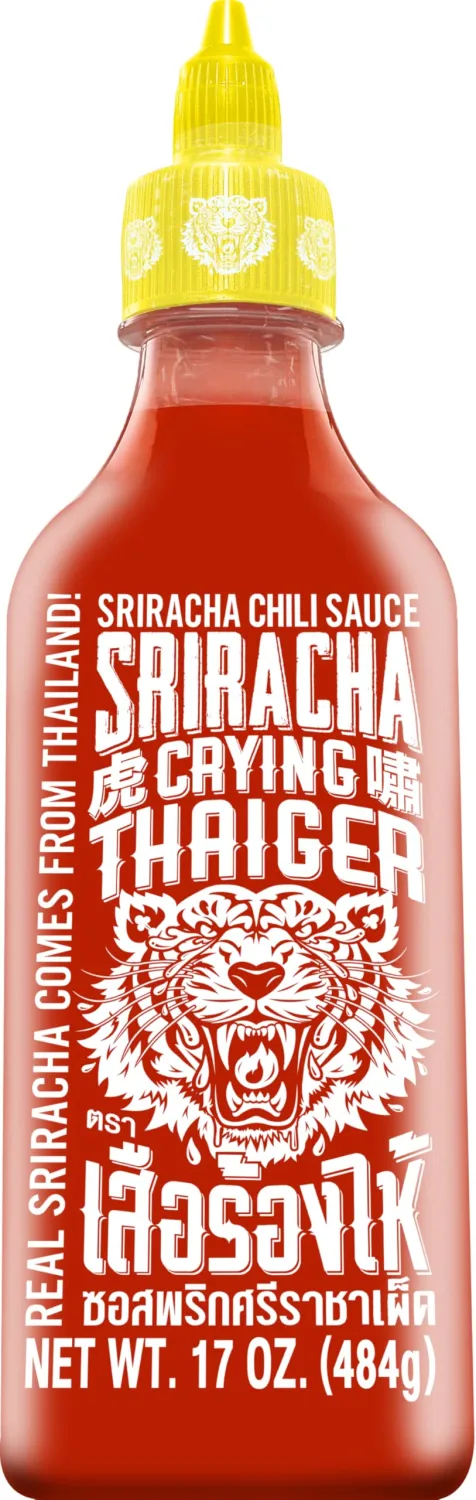 Crying Thaiger 17oz Sriracha Chili Sauce - Classic Thai Hot Sauce, Vegan, Gluten-Free, Non-GMO – Made in Thailand (Pack of 1)