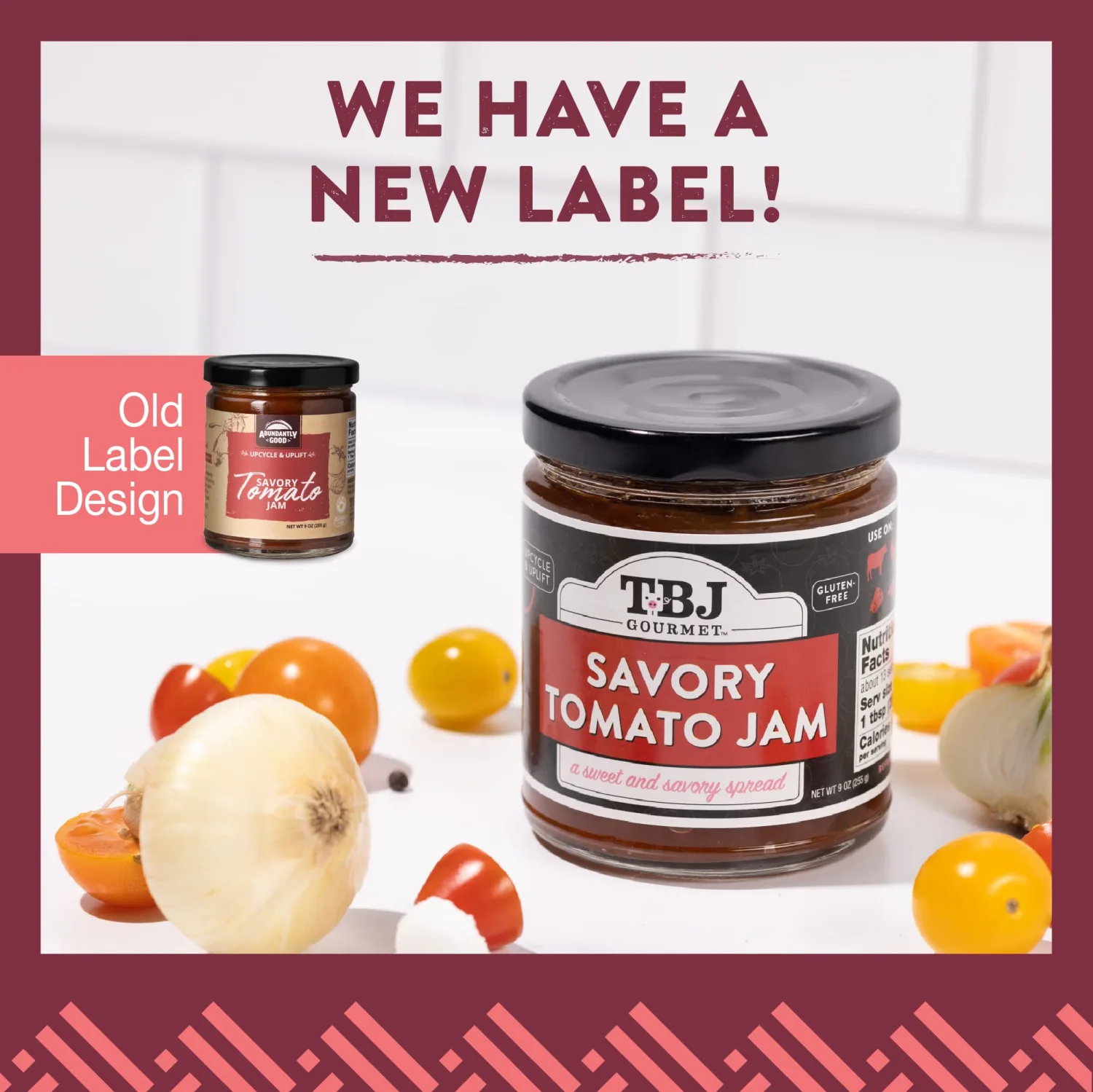 TBJ Gourmet Spiced Tomato Jam - Spicy Tomato Jam - Spicy Tomato Ketchup Alternative - Sweet, Savory & Spicy Tomato Spread & Jam Preserves - Vegan, Gluten Free Jam - 9 Ounces