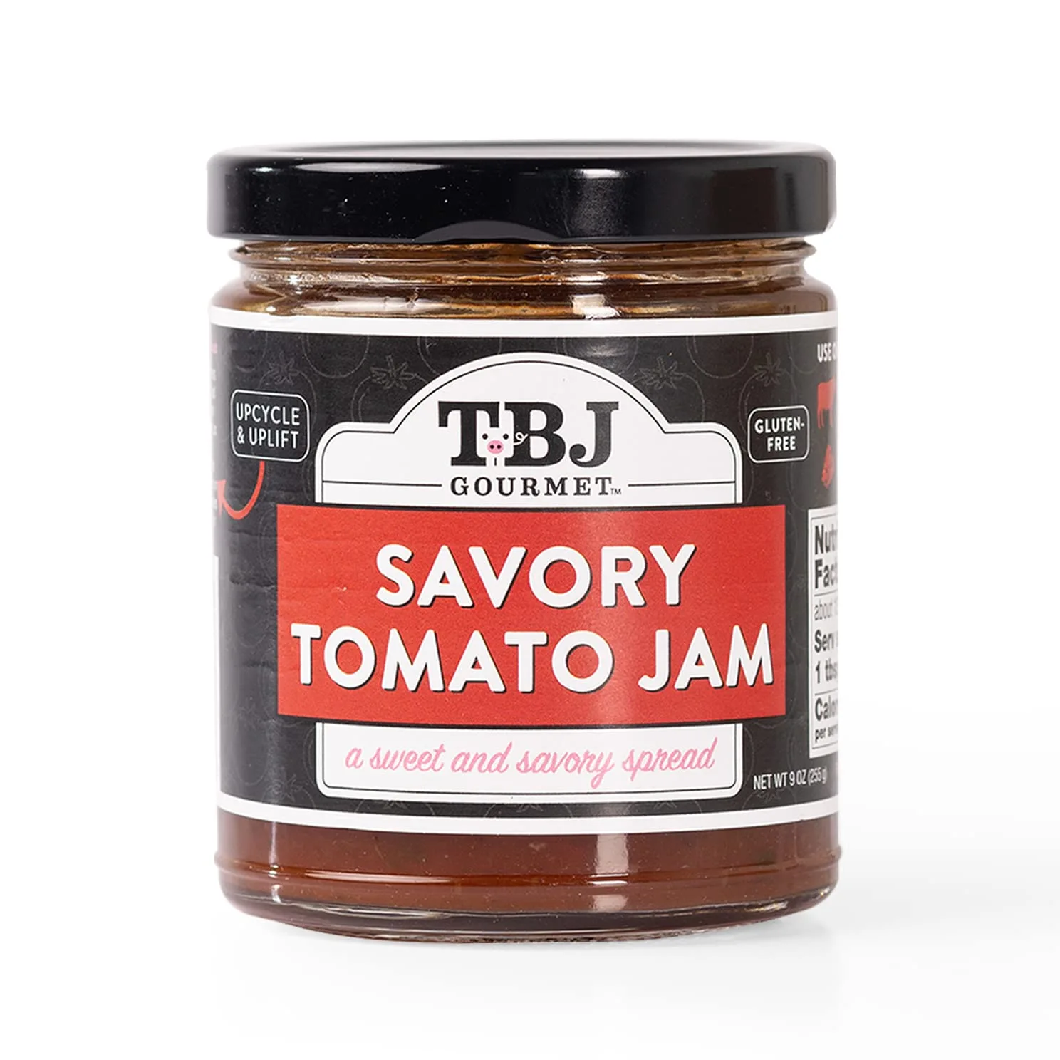 TBJ Gourmet Spiced Tomato Jam - Spicy Tomato Jam - Spicy Tomato Ketchup Alternative - Sweet, Savory & Spicy Tomato Spread & Jam Preserves - Vegan, Gluten Free Jam - 9 Ounces