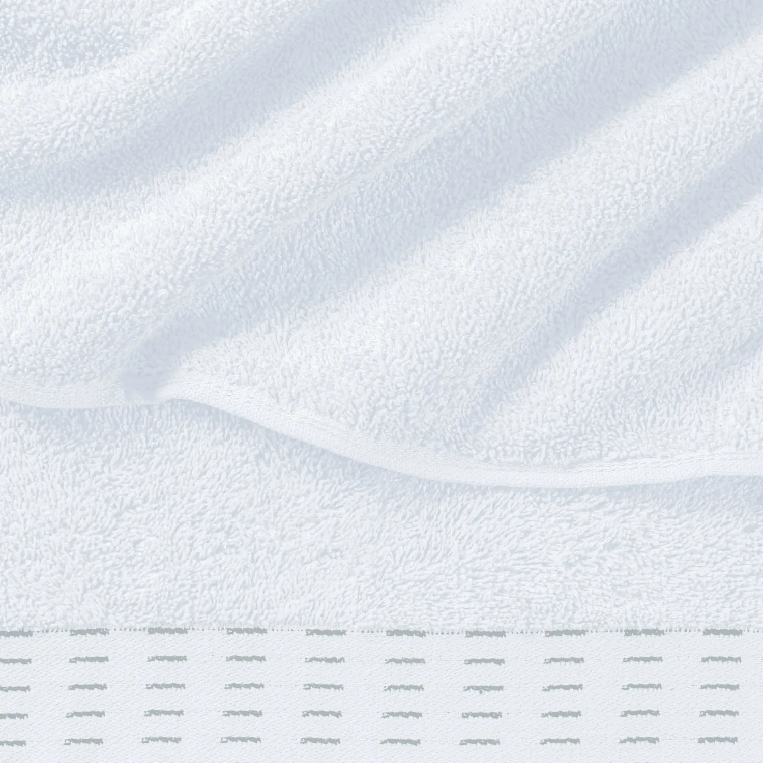 Ultra Soft 6 Pack Cotton Towel Set, Contains 2 Bath Towels 28x55 inch, 2 Hand Towels 16x24 inch & 2 Wash Coths 12x12 inch, Ideal Everyday use, Compact & Lightweight - White