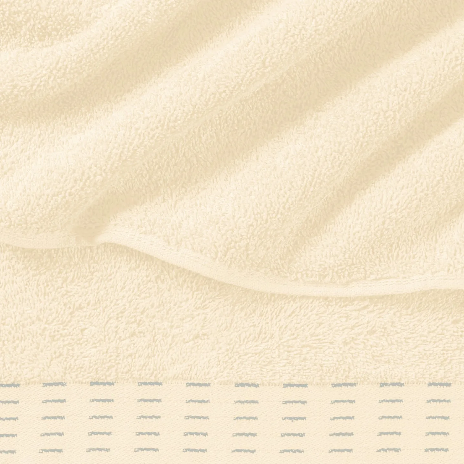 Ultra Soft 6 Pack Cotton Towel Set, Contains 2 Bath Towels 28x55 inch, 2 Hand Towels 16x24 inch & 2 Wash Coths 12x12 inch, Ideal Everyday use, Compact & Lightweight - Ivory